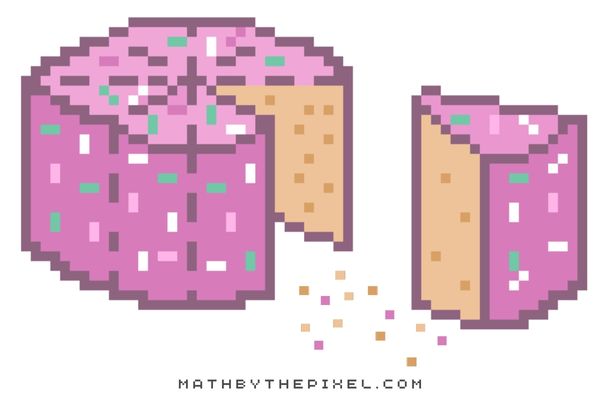 pixel art cake