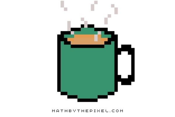 pixel art coffee cup