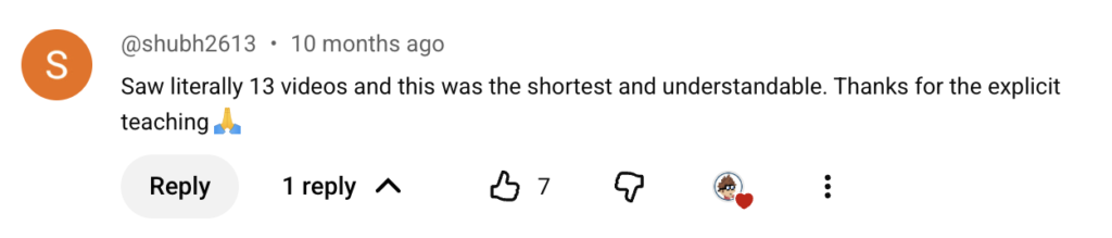 student testimonial
